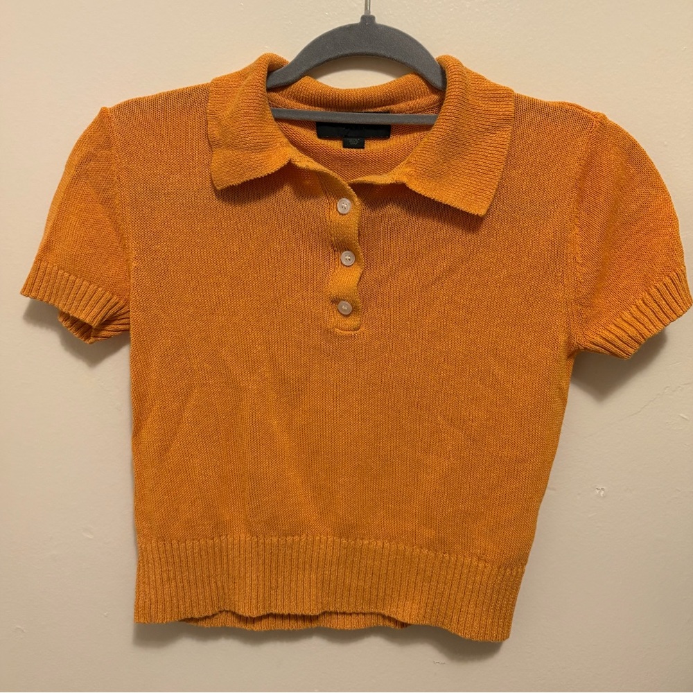 Zara Vibrant Orange Knit Top